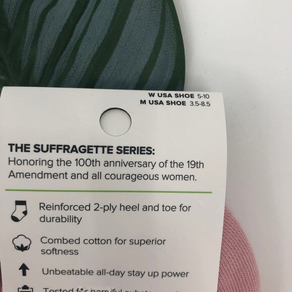 Sock It To Me Pink Equalitea Equality Women's Rights Novelty Tea Crew Socks - Picture 5 of 8